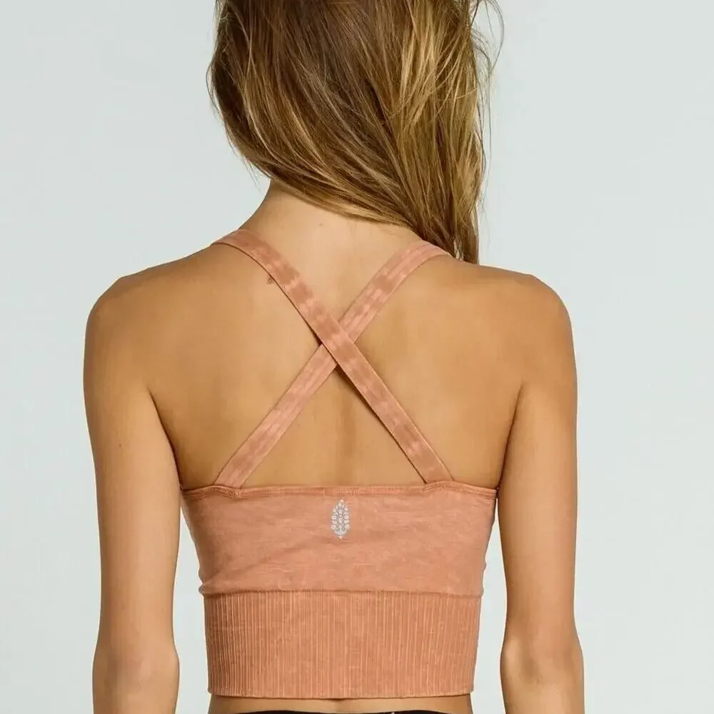 Free People Movement Good Carma Tank Top in tan Size XS/S - Picture 4 of 5